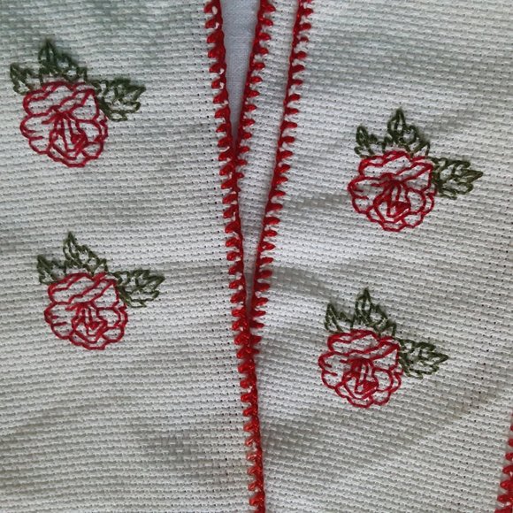 Vintage‎ Embroidered Tray Display Hanger Linen - Picture 2 of 4